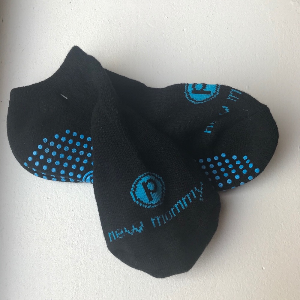 Pure Barre Blue New Mommy Sticky Socks